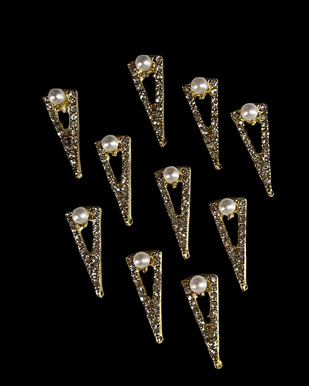Gold Triangle Diamond Charms