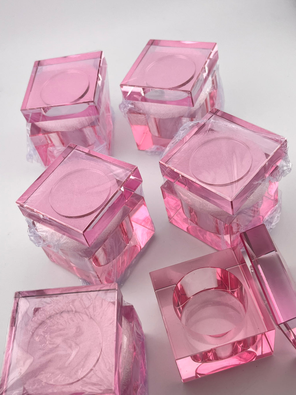 Square Pink Dappen Dish