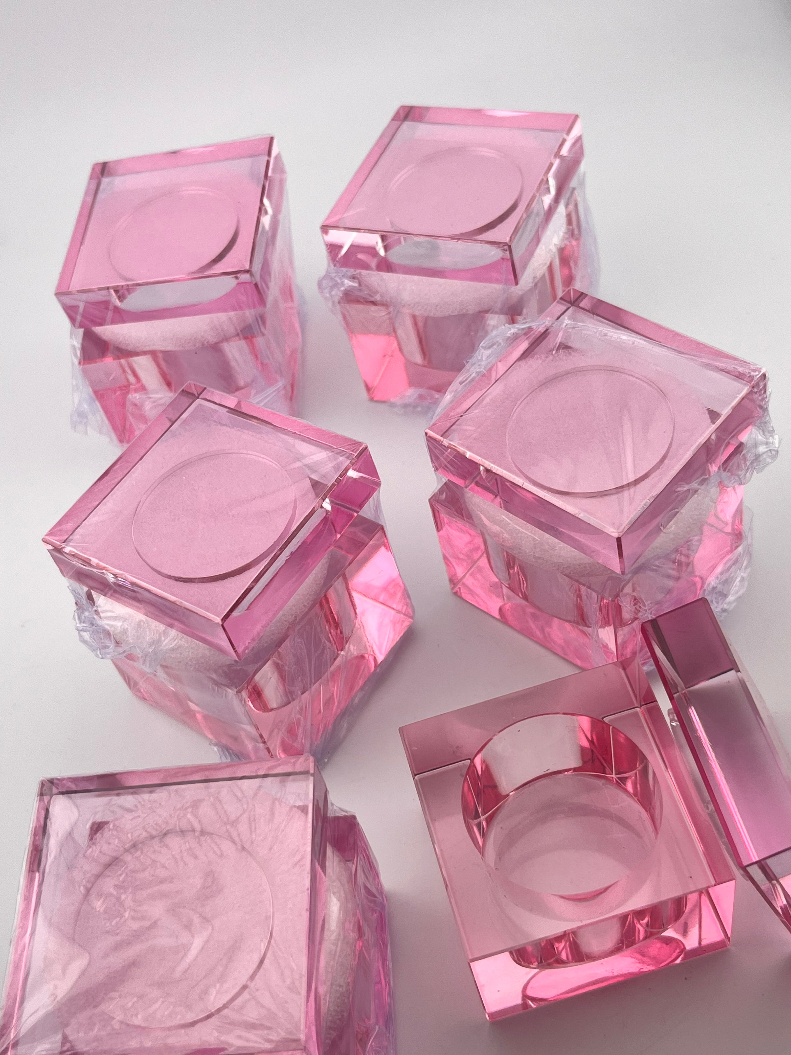 Square Pink Dappen Dish