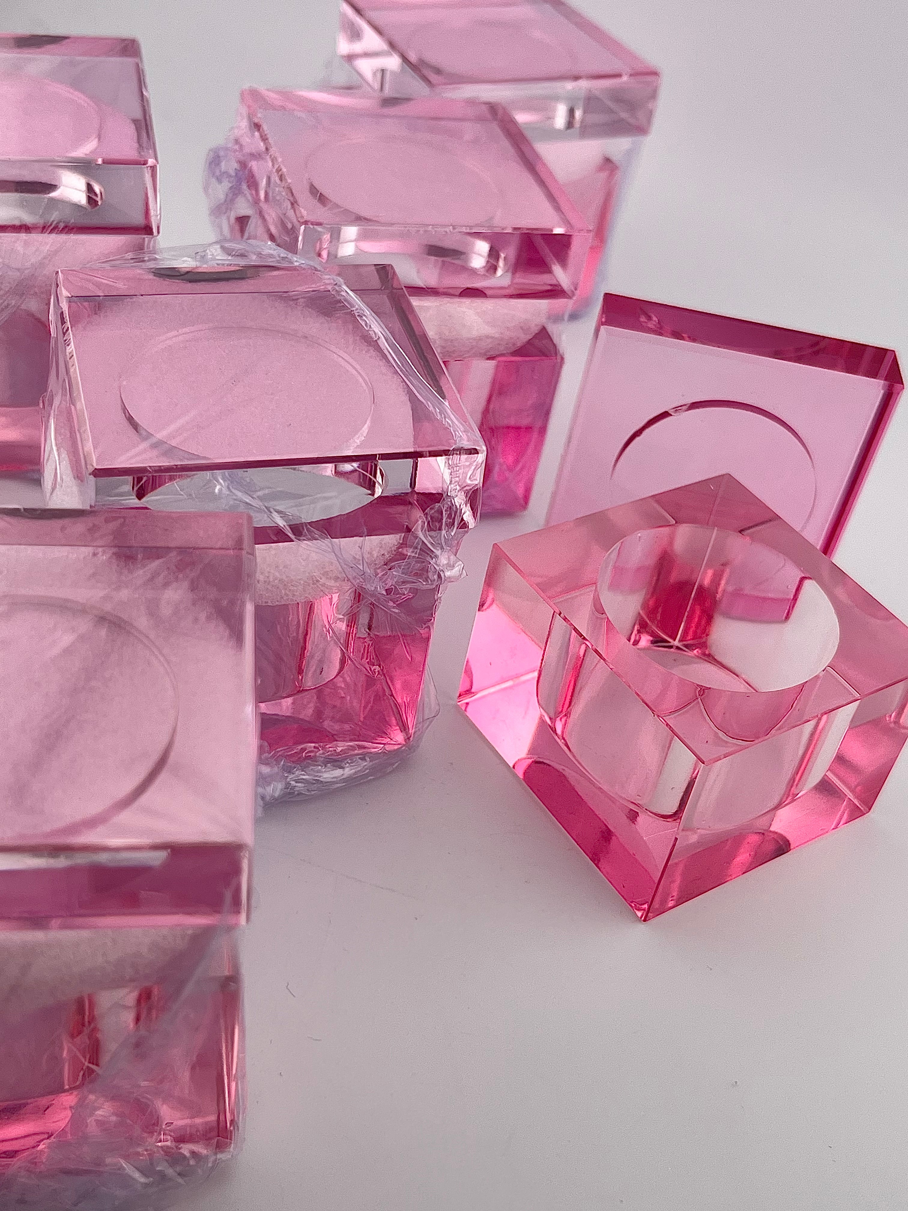 Square Pink Dappen Dish