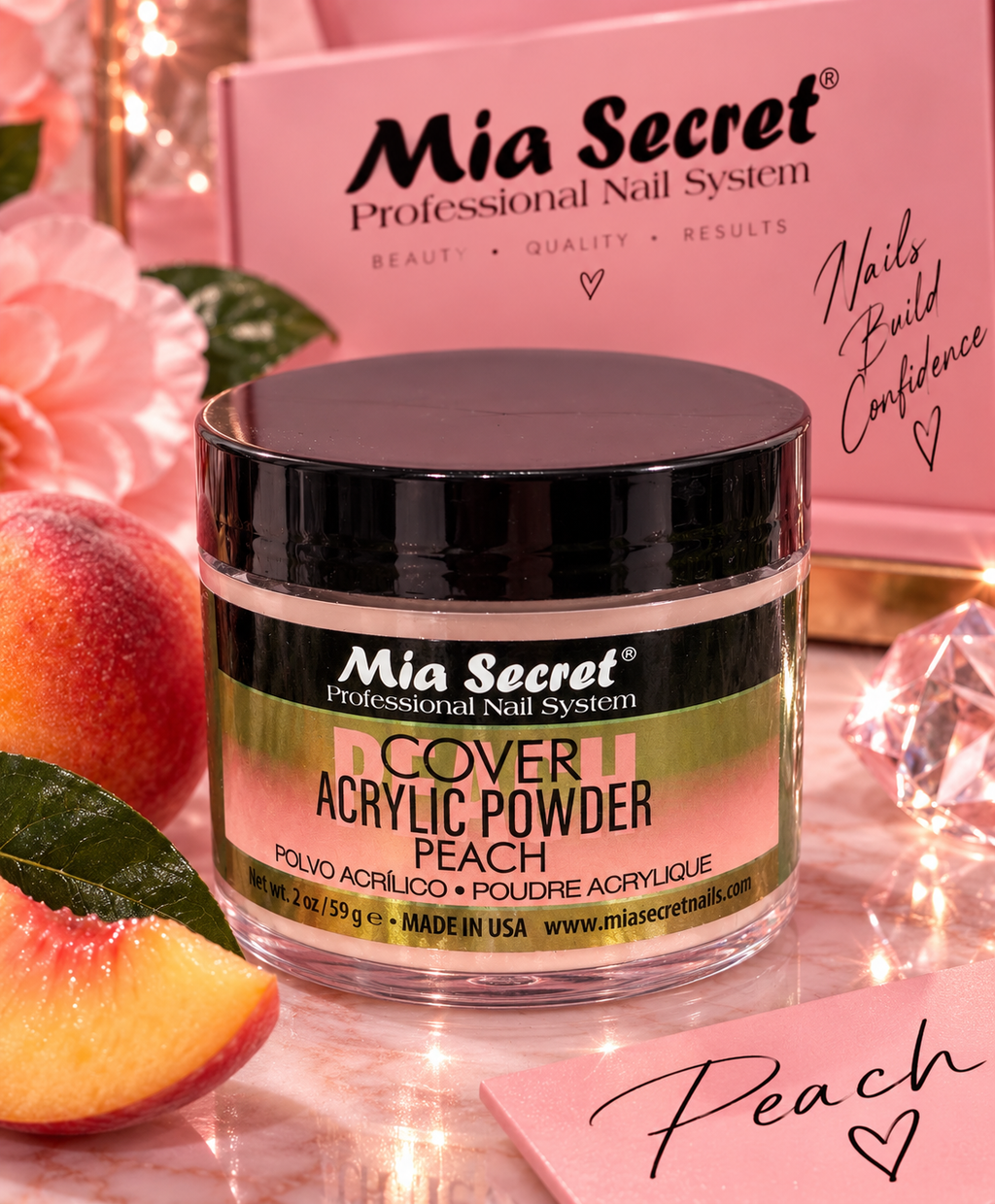 MiaSecret- Peach Acrylic Powder 2oz