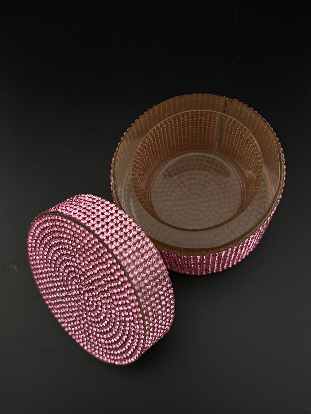 Pink Rhinestone Dappen Dish