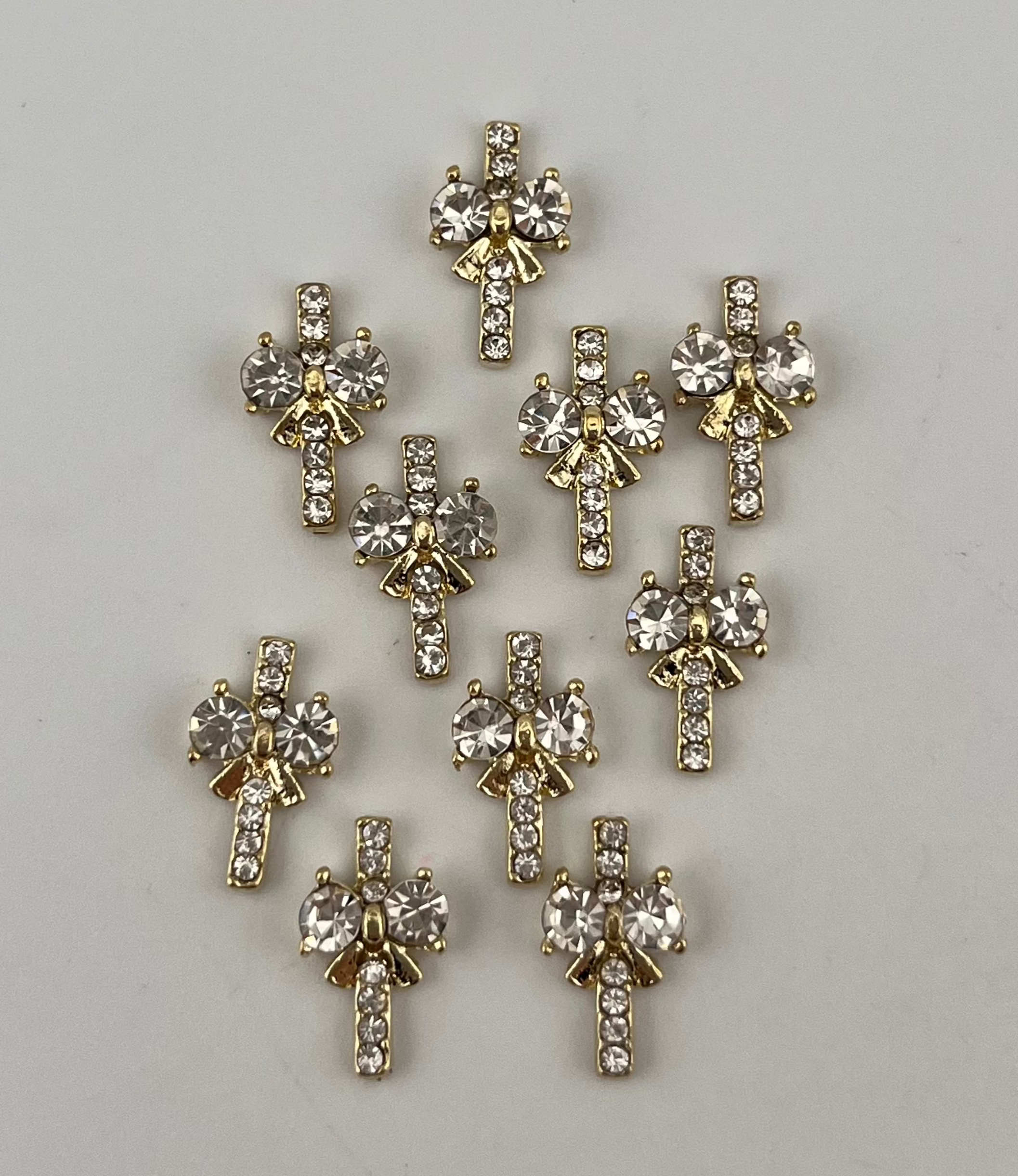 Gold Cross Diamond Charms