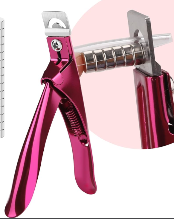 Nail Tip Cutter with Magnets - Pink
