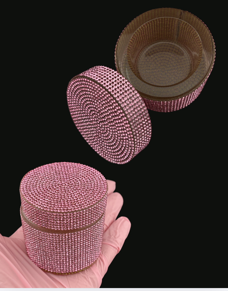 Pink Rhinestone Dappen Dish