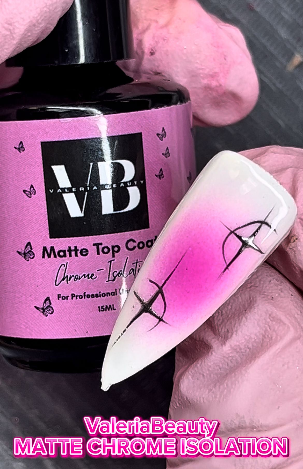 Matte Top Coat Chrome Isolation  - ValeriaBeauty